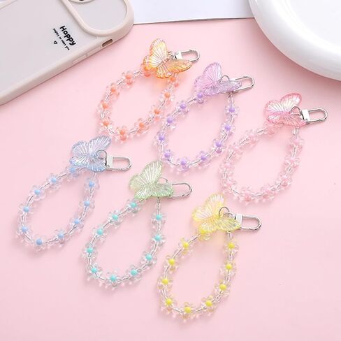 Kpop Photocard Holder Keychain, Cute Acrylic Butterfly Photo Card Holder for Kpop Album Card (No Photocard) (Pink) in Saudi Arabia