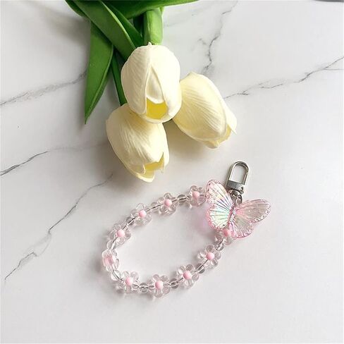 Kpop Photocard Holder Keychain, Cute Acrylic Butterfly Photo Card Holder for Kpop Album Card (No Photocard) (Pink) in Saudi Arabia