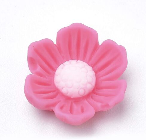 Beadthoven 50pcs 18mm Enamel Daisy Flower Cabochons No Hole Golden Metal Floral Blossom Cameo Cabochon Charm Beads for DIY Jewelry Making Supplies in Saudi Arabia