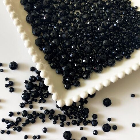 780pcs حبات زجاجية بروليت لصناعة المجوهرات ، 3-10 ملم من الزجاج الكريستالي الصفراء المصنوعة من الأساور ، روندللي كريستال ، حبات فضفاضة كبيرة لخبراء النبيذ ، ورياح ، in Kuwait