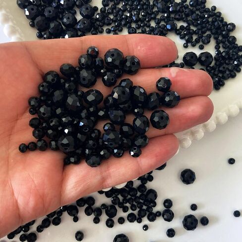 780pcs حبات زجاجية بروليت لصناعة المجوهرات ، 3-10 ملم من الزجاج الكريستالي الصفراء المصنوعة من الأساور ، روندللي كريستال ، حبات فضفاضة كبيرة لخبراء النبيذ ، ورياح ، in Kuwait