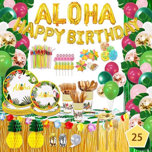 299 Pcs Mermaid Birthday Decorations, Mermaid Party Decorations Kit - Disposable Dinnerware Set with 25 Guests, Backdrop, Balloon, Banner, Tablecloth, Knives, Forks, Spoons, CakeTopper in Kuwait