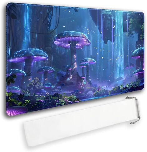 Durable MTG Playmat TCG Playmat with Zone and Locking Edges for MTG Gaming - Includes Waterproof Storage Bag (playmat (20),Without Zone) in Saudi Arabia
