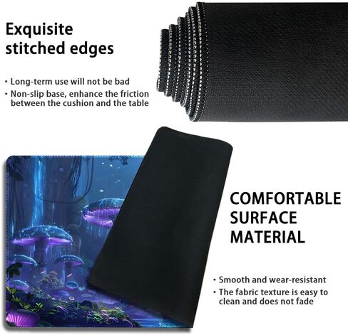 Durable MTG Playmat TCG Playmat with Zone and Locking Edges for MTG Gaming - Includes Waterproof Storage Bag (playmat (20),Without Zone) in Saudi Arabia