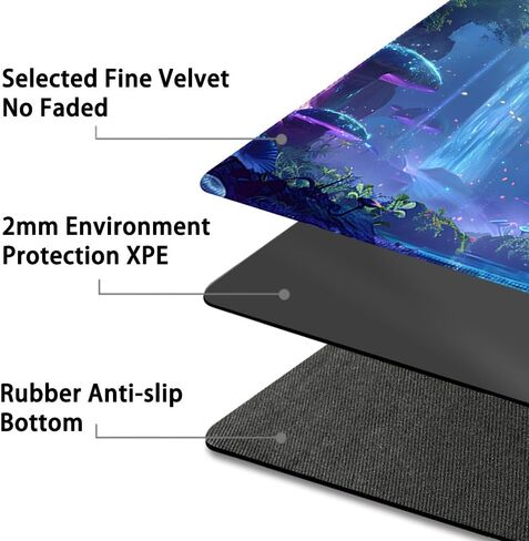 Durable MTG Playmat TCG Playmat with Zone and Locking Edges for MTG Gaming - Includes Waterproof Storage Bag (playmat (20),Without Zone) in Saudi Arabia