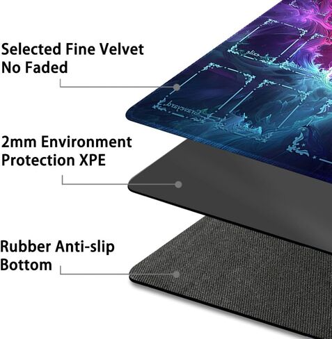 Durable MTG Playmat TCG Playmat with Zone and Locking Edges for MTG Gaming - Includes Waterproof Storage Bag (playmat (20),Without Zone) in Saudi Arabia