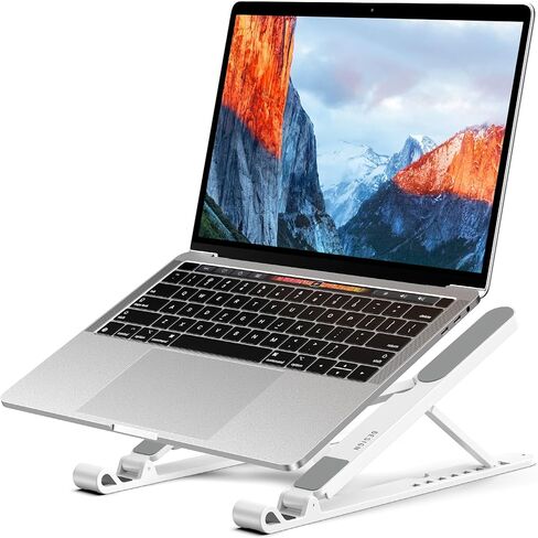 BESIGN LS01 Pro Ergonomic Laptop Stand, Plastic Laptop Riser, Portable and Adjustable Notebook Computer Holder Compatible with 10-15.6" Laptops (Black) in Kuwait