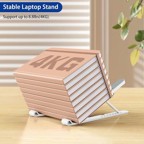 BESIGN LS01 Pro Ergonomic Laptop Stand, Plastic Laptop Riser, Portable and Adjustable Notebook Computer Holder Compatible with 10-15.6" Laptops (Black) in Kuwait