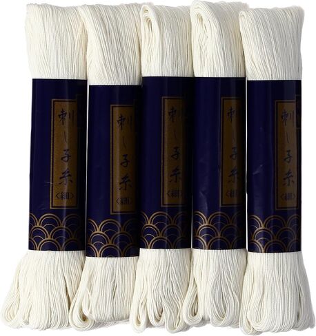 Sashiko Thread-Shin 170m 5x1 (غير مبيضة) in Kuwait
