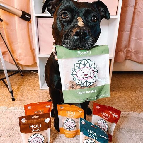 HOLI Freeze Dried Rabbit Treats for Dogs- All Natural Healthy Dog Treats, 100% Made in USA - Single Ingredient - Human Grade - Grain Free - Diabetic Friendly - 1.75oz in Kuwait
