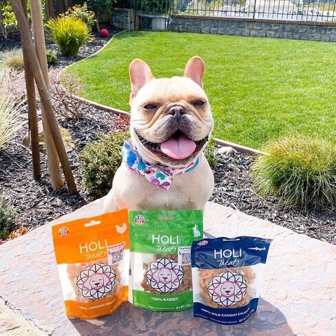 HOLI Freeze Dried Rabbit Treats for Dogs- All Natural Healthy Dog Treats, 100% Made in USA - Single Ingredient - Human Grade - Grain Free - Diabetic Friendly - 1.75oz in Kuwait