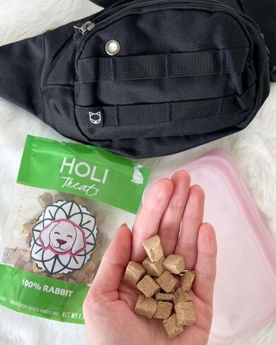 HOLI Freeze Dried Rabbit Treats for Dogs- All Natural Healthy Dog Treats, 100% Made in USA - Single Ingredient - Human Grade - Grain Free - Diabetic Friendly - 1.75oz in Kuwait