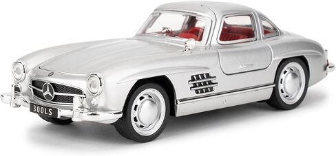 1955 Mercedes-Benz 300sl Vintage Car Model, 1/32 Toy Car with Sound and Light Function, Children's Toy Model Car with PullBack Function, Collector's Quality Model Car, Gift for Children (silver) in Kuwait