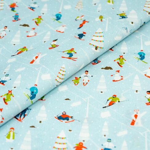 الأقمشة المغنية ، القطن 100 ٪ ، مجموعة عيد الميلاد ، نسيج خياطة خياطة اللحف ، أشجار عيد الميلاد الاسكندنافية الحديثة ، مقطوعة بواسطة الفناء in Kuwait