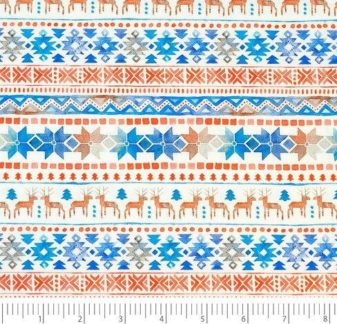 Singer Fabrics, 100% Cotton, Christmas Collection, Quilting Sewing Fabric, Modern Scandinavian Christmas Trees, Cut by Yard in Saudi Arabia