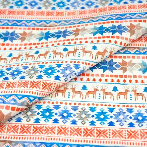 Singer Fabrics, 100% Cotton, Christmas Collection, Quilting Sewing Fabric, Modern Scandinavian Christmas Trees, Cut by Yard in Saudi Arabia