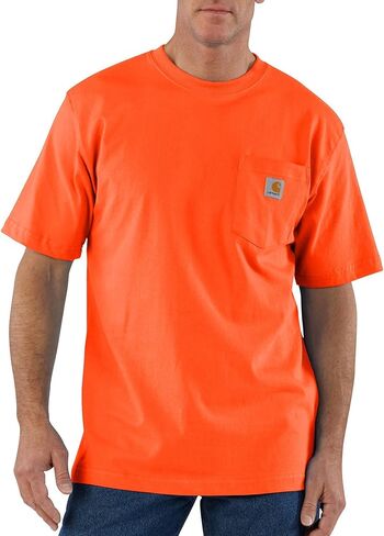 Carhartt Men's Loose Fit Heavyweight Short-Sleeve Pocket T-Shirt K87 - Brite Lime, 3X-Large Tall US in Kuwait