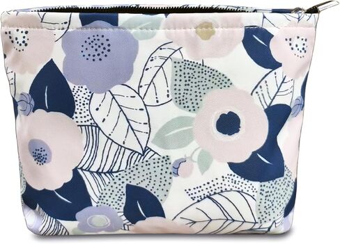 STARDW Aesthetic Makeup Bag Cosmetic Bags for Women and Girls, Large Capacity Canvas Travel Makeup Bag,Makeup Organizer Bag Zipper Pouch (Garden) in Kuwait