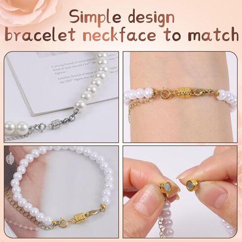 925 Silver Magnetic Necklace Clasp with Lobster Clasp,Magnetic Necklace Clasps and Closures for Bracelet Necklace Extender (5silvery) in Kuwait