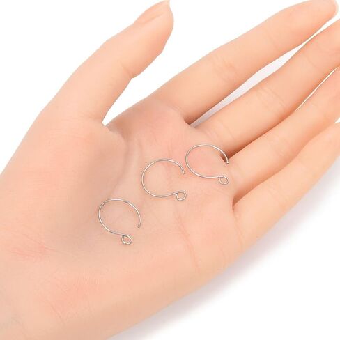 100pcs Adabele 316 Grade Surgical Stainless Steel Hypoallergenic 15mm Round Hoop Earring Hooks Ear Wire (Wire 0.7mm/21 Gauge) for DIY Earrings Jewelry Making SEF8-1 in Kuwait