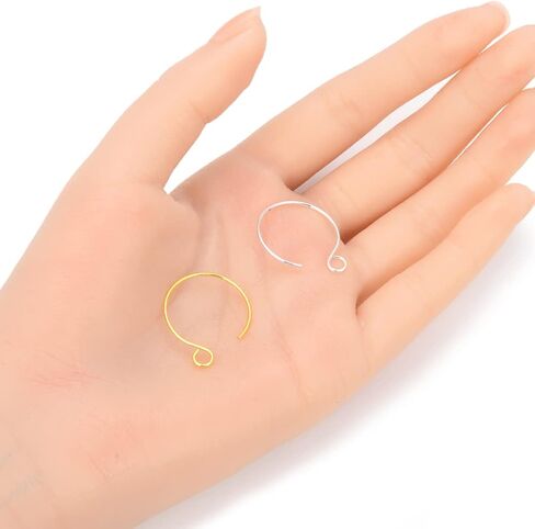 100pcs Adabele 316 Grade Surgical Stainless Steel Hypoallergenic 15mm Round Hoop Earring Hooks Ear Wire (Wire 0.7mm/21 Gauge) for DIY Earrings Jewelry Making SEF8-1 in Kuwait