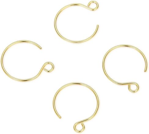 100pcs Adabele 316 Grade Surgical Stainless Steel Hypoallergenic 15mm Round Hoop Earring Hooks Ear Wire (Wire 0.7mm/21 Gauge) for DIY Earrings Jewelry Making SEF8-1 in Kuwait