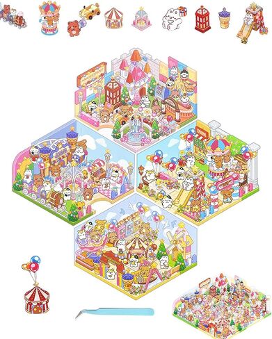 DIY 3D House Stickers,Fun DIY Scene Make Your Own Supermarket Stickers in Saudi Arabia