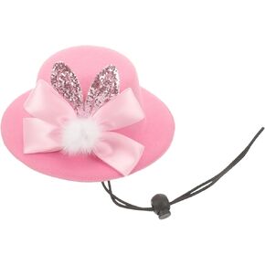 NOLITOY Easter Pet Hat, Cute Bowknot Headgear Pet Cosplay Dress up Accessories for Dog Cat (Pink)
