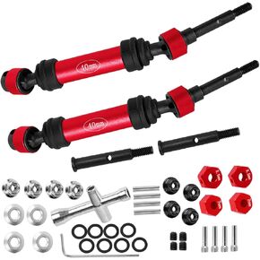 Steel #45 Rear Drive Shaft CVD Upgrades Part for ECX 1/10 2WD Ruckus,Axe,Brutus,Circuit,AMP MT,AMP DB,AMP Crush,K&N Torment,Front Axles Driveshaft with Hex,Titanium