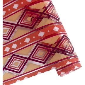 ONEART | Bright Arrow Leaf Transparent TPU Vinyl Roll, 12"×54" Colored Boho Clear Vinyl Fabric for Appliques DIY Projects