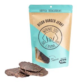 Winnie Lou Jerky Organic Jerky Dog Treats Made in The USA – Human Grade Dog Treats – Dog Jerky Treats – All Natural Dog Treats – Healthy Dog Treats (Bison Liver Bites) - 2 Pack