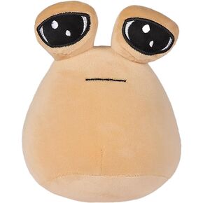 Pou Plush Doll, Cute Plush Alien Toy, Emotional Expression, Light Brown, 3000-17