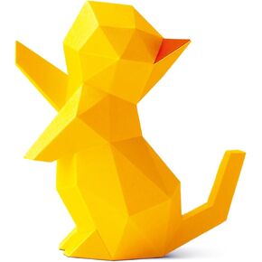ORIGAMIPLANET 3D Creative Origami Paper for Kids-Starpaw Kitten, Animal Paper Crafts Kit Present for Adults, Cute DIY Cat Origami Set Models for Children's Birthday Gifts- in Saudi Arabia