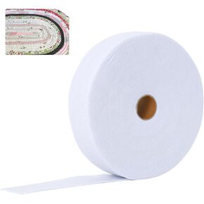 XMJY 100 Yards Jellyroll Fabric for Quilting, 2 Roll Cotton Blend Fleece Batting Strips, 2 1/4 Inch Cotton Quilt Batting for Jellyroll Rugs, Braided Rug, Throw Rugs, Purses