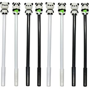 12 Pieces Adorable Panda Pens Novelty Animal Pen Cartoon Gel Pens For Kids For School Party Birthday Christmas Office