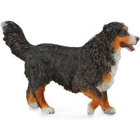 Collecta Bernese Mountain Dog Animal Toy, 4.1"L x 2.6"H