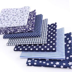 YOLUFER DIY Cotton Fabric Bundle 19.7 x 19.7 Inches, 7PCS Different Pattern, Squares Patchwork Material for Sewing Quilting Scrapbooking. in Kuwait
