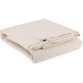 59 Inch x 6.5 Yards Cotton Linen Fabric, Plain Solid Color Cotton Linen Blend Cloth Fabric, Cotton Linen Embroidery Needlework Fabric for Crafts, Tablecloths, Decoration
