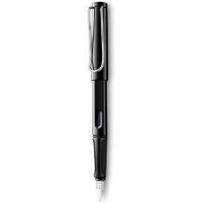 Lamy safari Fountain Pen - Elegant Design Cool Pens, Best Pens For Smooth Writing, Journaling, and Calligraphy - Shiny Black Fine Point Pen