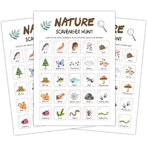 Beach Scavenger Hunt Cards Set of 30 Pcs, Summer Treasure Hunt Game for Family Friends, Outdoor Holiday Party Game Find and Seek Vacation Activity -06