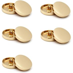 10Pcs Metal Round Flat Buttons Alloy Shank Button Sewing Button for Suit Woolen Coat Trousers Sewing DIY Crafts 25mm, Gold