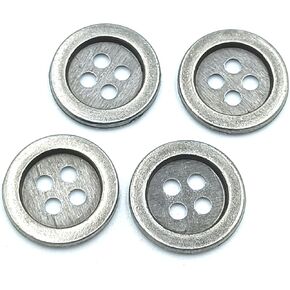 50pcs Metal Buttons Vintage Style Round Button 4 Holes, for Suits, DIY Crafts Manual Button, Scrapbooking Sewing Decorations 10mm