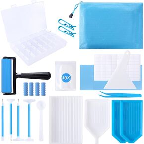 Lymusumi 61pcs 5d Diamonds Art Artosities and Tools Kits with Diamond Paint Roller and Diamond Art Box للبالغين أو الأطفال （الأرجواني）