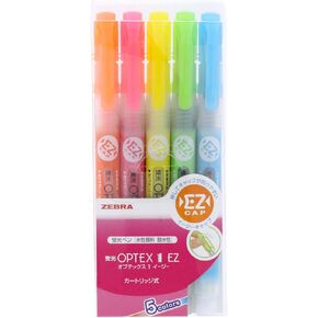 Zebra OPTEX 1 EZ WKS11-5C Fluorescent Marker (5 Colors)