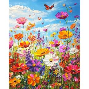 YarnMate Landscape Paint by Numbers Kits for Adults,Castle Street Paint by Numbers Kits,Adult Paint by Number Kits on Canvas,Home Wall Decor(16x20in)