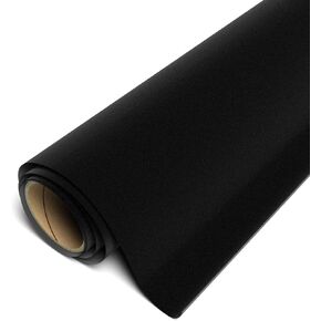 Siser StripFlock Pro HTV 12"x1yd Roll (Black) - Textured Heat Transfer Vinyl - for use with Siser, Cricut and Silhouette Cutters - CPSIA Certified