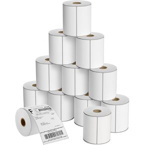 MaxGear 4" x 6" Direct Thermal Labels, 4000 Pcs/16 Rolls, Perforated White Mailing Shipping Package Labels, Commercial Grade, Permanent Adhesive, Compatible with Most Thermal Printers