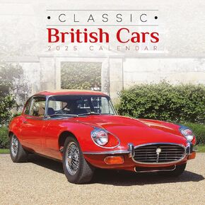 2025 Classic British Cars Wall calendar: Plastic Free Packaging
