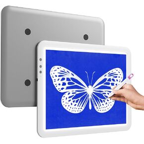 Zocelight Rechargeable Super Bright Light Pad for Cricut,Light Box A4 Built-in 3500mAh Battery,6 Brightness Settings Up to 8860 Lux,Portable Light Table for Weeding Vinyl,Diamond Painting,Tracing