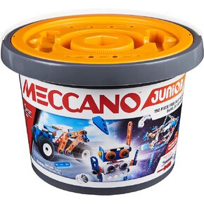 Meccano Junior, 150 pcs Bucket STEAM Model Building Kit for Open-Ended Play